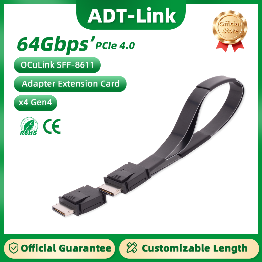 External Gpu Dock Pcie 4.0 Oculink - ADT-Link PCI-E 4.0 X4 SFF-8611 남성