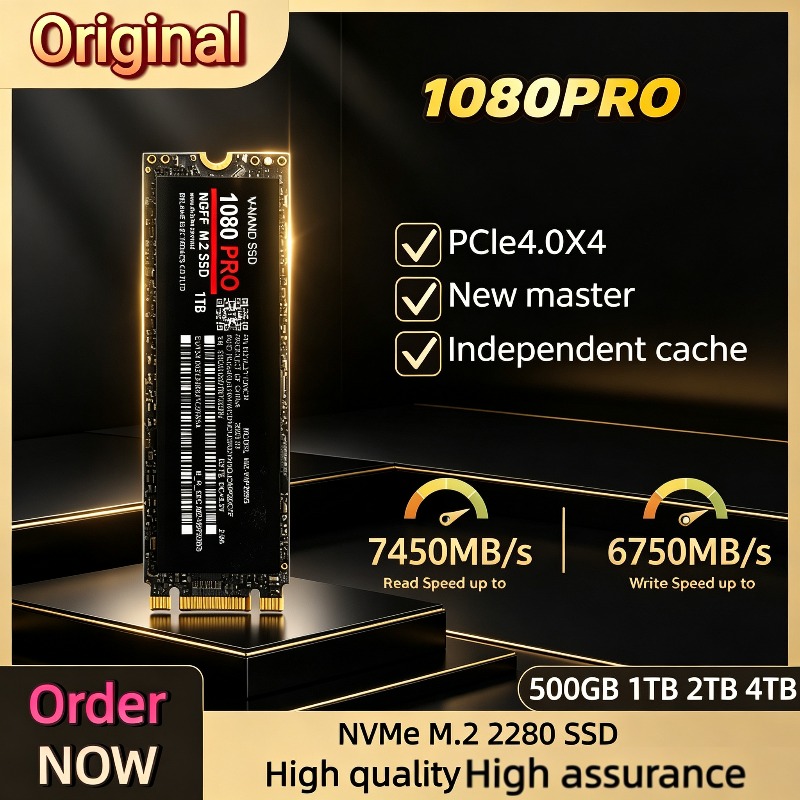 M.2 Nvme 4Tb Pcie 4.0 Ssd - 100% 오리지널 1080PRO, 1TB, 2TB, 4TB
