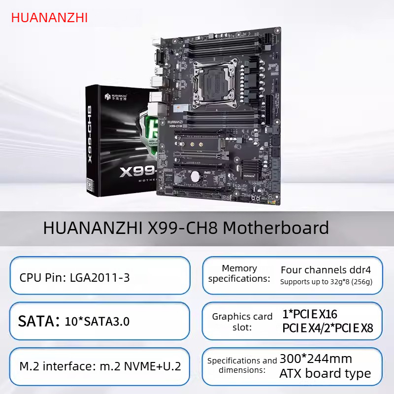 X99 Dual Cpu Motherboard Combo - HUANANZHI LGA2011-3 X99 마더보드 X99 CH8