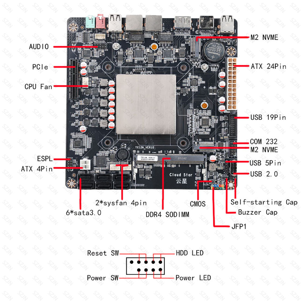 DIY NAS 지원을 위한 미니 ITX 마더보드 N10 - Nas Motherboard N100 6 Sata 리뷰 및 가격