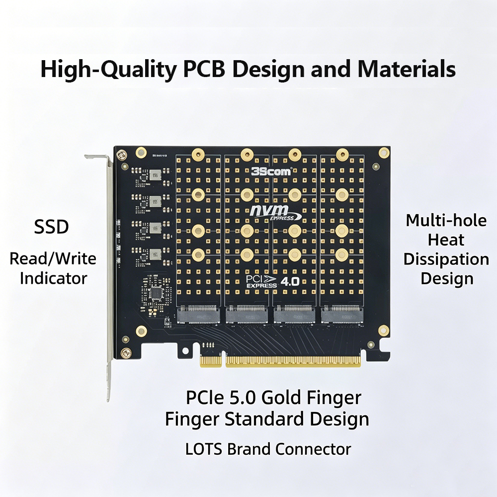 PCIe 4.0 X16 - 4포트 NVMe 어댑터 카드 - Quad M.2 Nvme Pcie Bifurcation Card 리뷰 및 가격