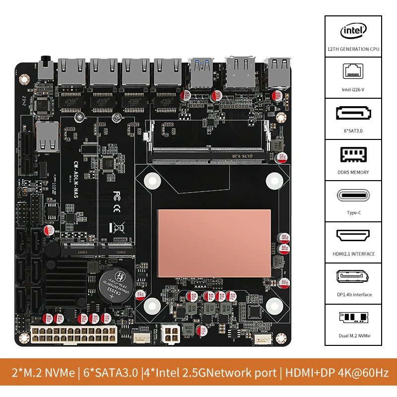 N100/N150 6베이 NAS 마더보드 4x 2.5G - Nas Motherboard N100 6 Sata 리뷰 및 가격