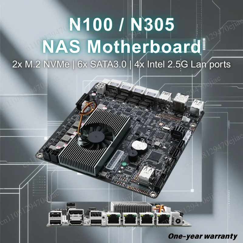 N100 미니 ITX NAS 마더보드 DDR5, 쿼드  - Nas Motherboard N100 6 Sata 리뷰 및 가격